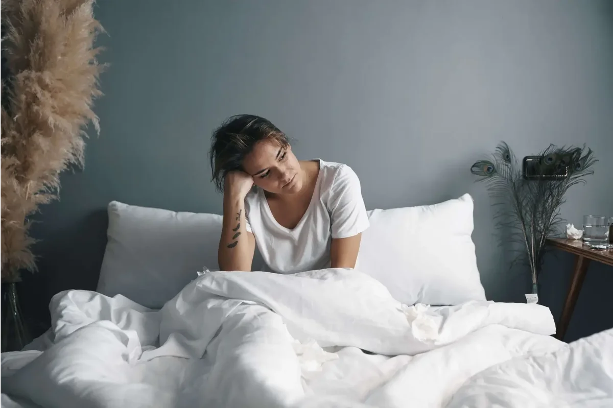 Woman feeling exhausted